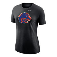 Image of BOISE STATE WOMEN TEE TRI BLEND BRONCO LOGO -  blackheather